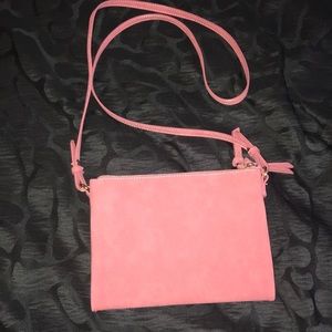 Pink cross body bag, like new